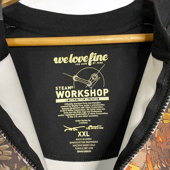 DOTA 2 Hero Collage Sketch Black Light Jacket Printed Graphic Plus Size XXL - Picture 4 of 15